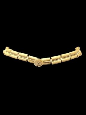 PANAMA JACK WOOD TUBE BEADS AND A NATURAL SHELL FLOWER CHOKER NECKLACE